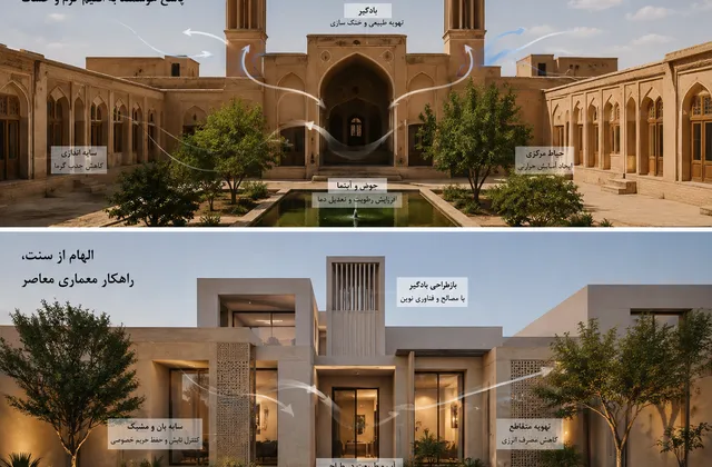 معماری بومی کاشان و درس‌های آن برای امروز: از خانه‌های تاریخی تا طراحی مدرن